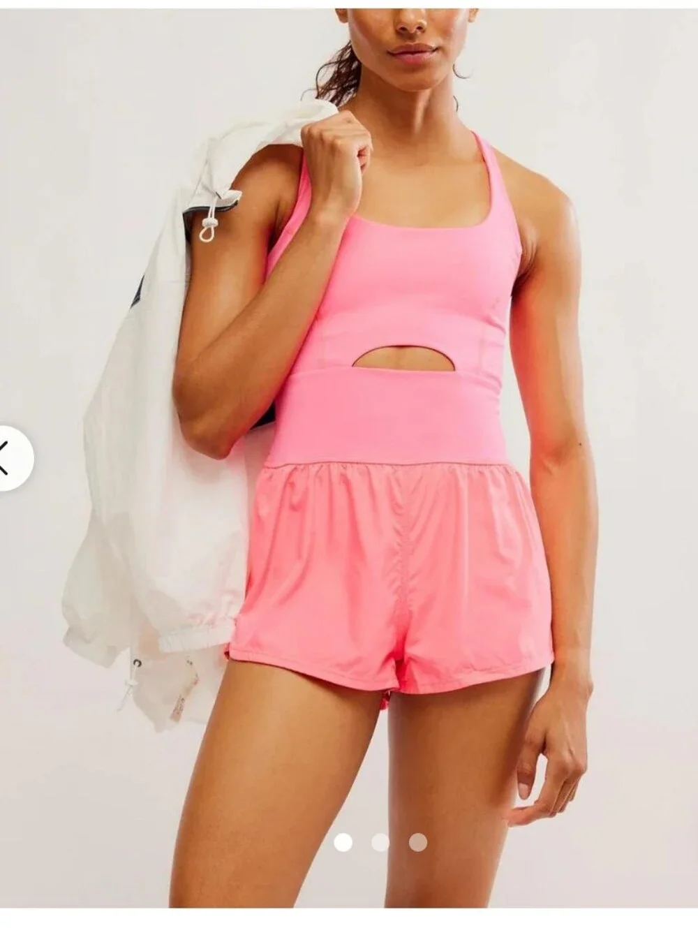 Free People Pink Cutout Romper